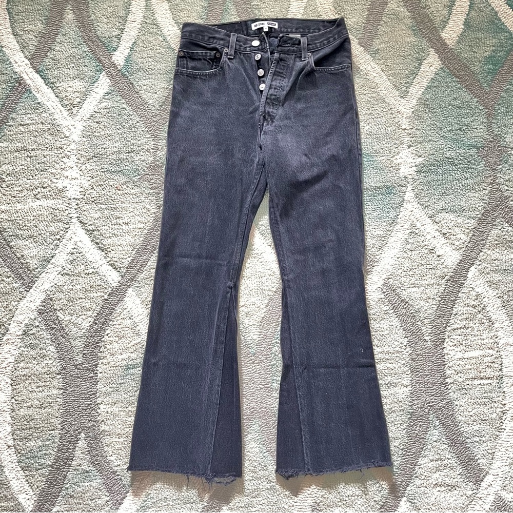 RE/DONE Levi’s distressed panel flare jeans